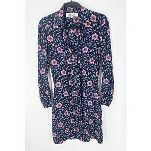 Diane Von Furstenburg Freya Dress In Bold Floral Print Drawstring Waist 2 Read